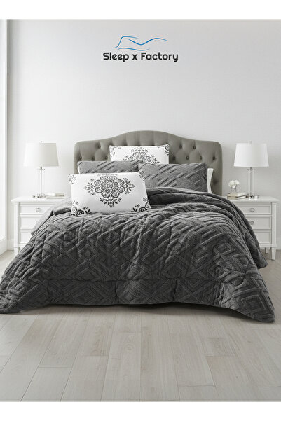 Sleep x Factory Winter Velvet Comforter Set – 6 Pieces – Double Size – Ultra Soft