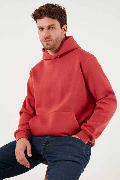 Buratti Regular Fit Hooded Kangaroo Pocket Fleece Lined Soft Sherpa Sweat Men's Sweat 5905281