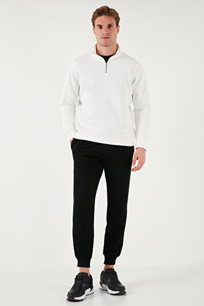 Buratti Cotton Regular Fit Half Zip Mock Neck Sweat Men's Sweat 59052592