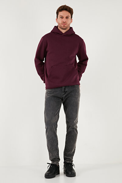 Buratti Regular Fit Hooded Kangaroo Pocket Fleece Lined Soft Sherpa Sweat Men's Sweat 5905281