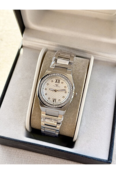 FERRO Silver Steel Cord Women Wrist Watch Fl21616Awt-A
