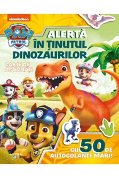 Litera Patrula Cățelușilor. Alertă dinozaur. Carte de activități cu 50 de abț...