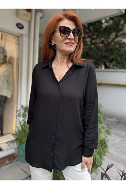 DenizEge E- Πουκάμισο βισκόζης μαύρο