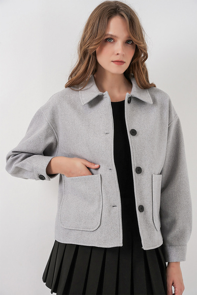 Bigdart 0713 Women's Cashmere Jacket - A.Grey
