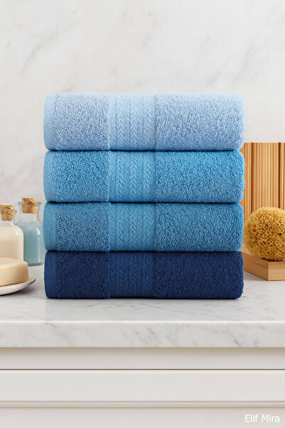 Elif Mira Набір рушників для рук і обличчя 4 штуки, 100% бавовна, 50x85 см, Aura
