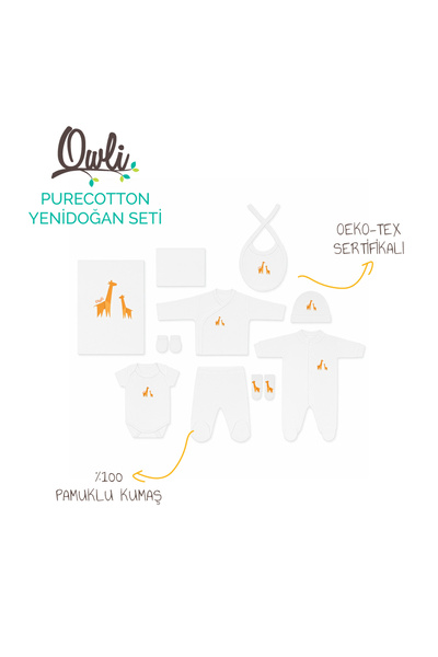 Owli Purecotton Newborn Set - 10 Pieces Lil Giraffe