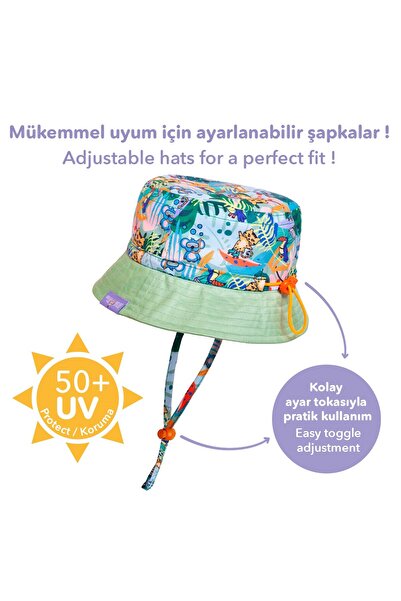 Milk & Moo Milk&Moo Jungle Friends Adjustable Baby Sunhat 0-18 Months