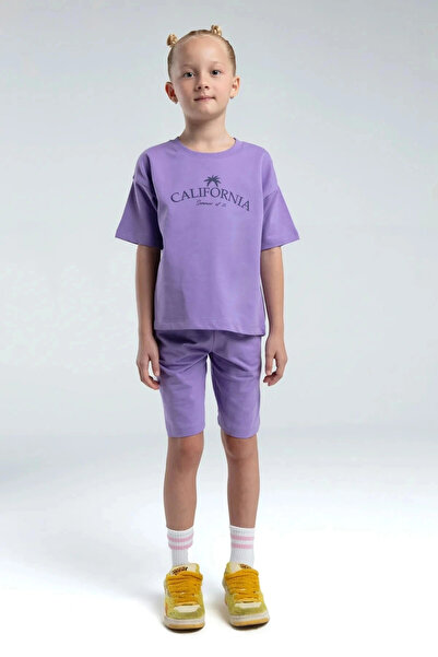 Rolypoly Girl's Purple Bermuda Set