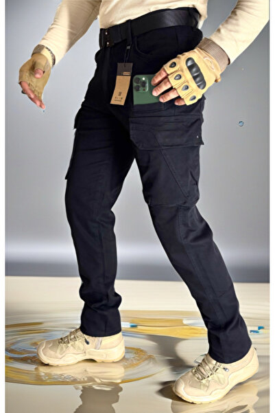 Polviton Black 214 Men's Cargo Pants Tactical Outdoor Combat with Pockets