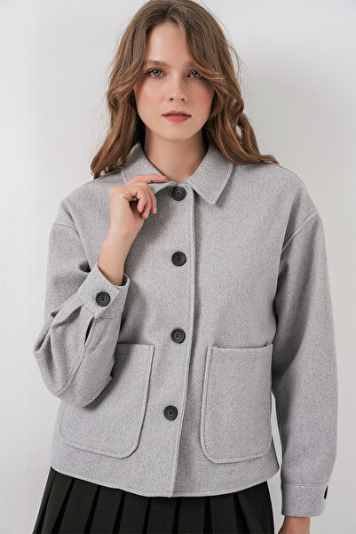 Bigdart 0713 Women's Cashmere Jacket - A.Grey