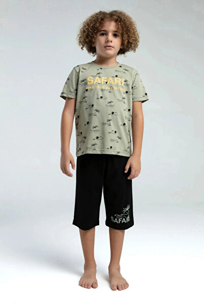 Rolypoly Boy's Green Capri Set