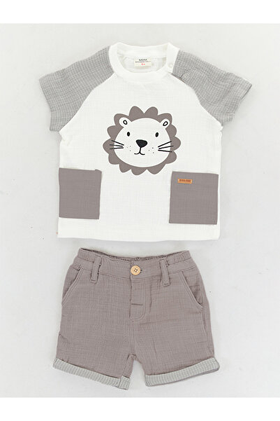 Midimod Baby Boy Muslin T-Shirt Shorts Set