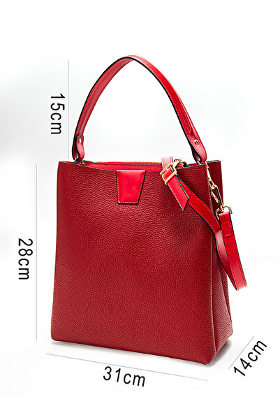 Karaca Printed Vegan Leather Long Double Strap Shoulder Bag