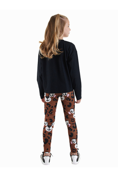 Denokids Leopard Girl's T-Shirt Leggings Set