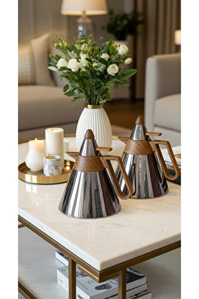 Generic 1 liter/700 ml tea and coffee thermos set with an elegant design