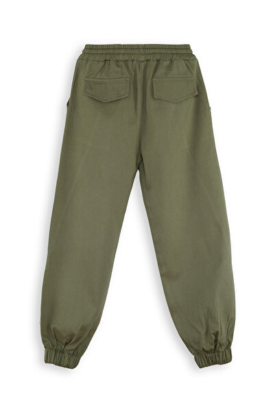 Denokids Boy's Stitched Khaki Gabardine Trousers