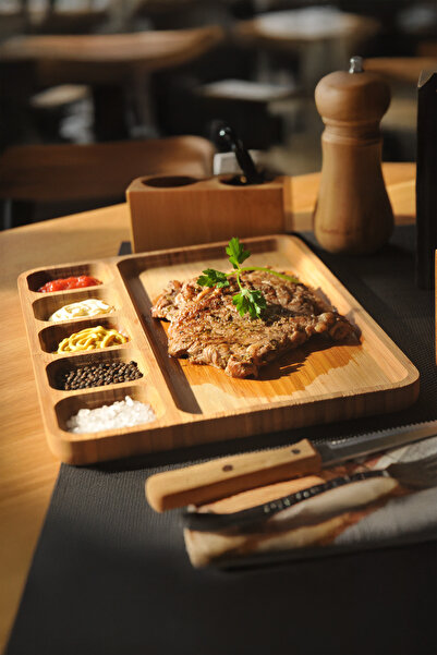 Bambum Carlin 6 Compartment Presentation Plate Bamboo Serving Plate