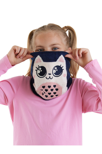 Denokids Kitten Girl's Knitwear Neck Collar