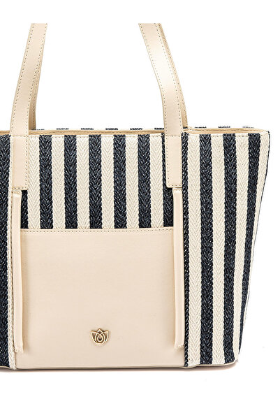Karaca Striped Fabric Shoulder Bag