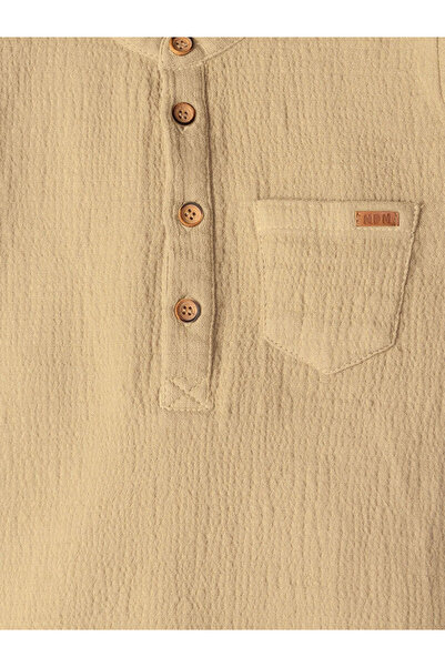 Midimod Boy Muslin Shirt Gabardine Shorts Set