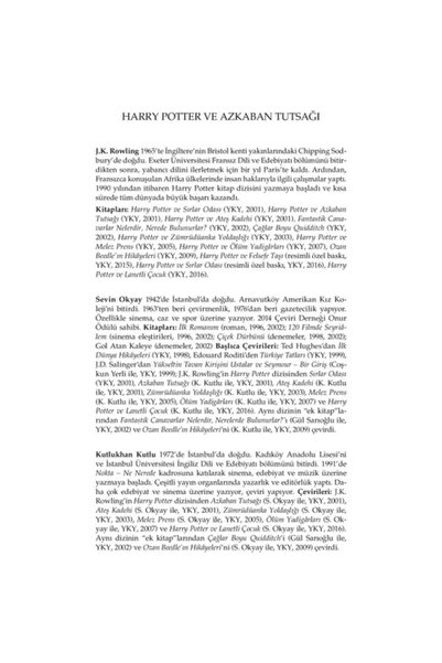 Yapı Kredi Yayınları Harry Potter Azkaban Tutsağı 3