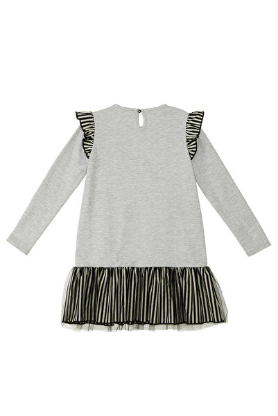 Denokids Elegant Unicorn Gray Girls' Dress