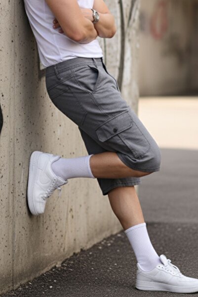 comstar Men's Slim Fit Cargo Pocket Capri Shorts