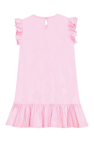 Denokids Unicorn Magic - Girl's Pink Ruffle Summer Dress