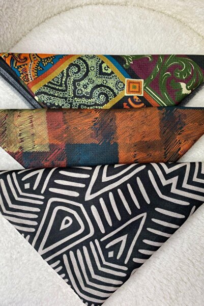 AFVENTE Βαμβακερό κασκόλ με έθνικ, γεωμετρικό και σχέδιο ζέβρας Αγοράστε 3 πάρτε 2