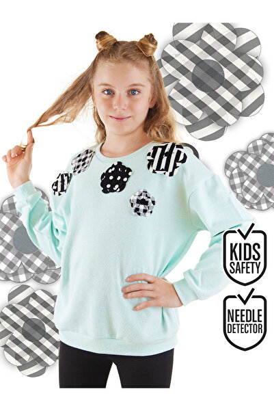 MSHB&G Flower Patterned Mint Sweatshirt for Girl