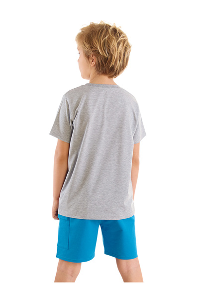 MSHB&G Boy's Explorer Camping Themed Summer T-shirt and Cargo Pocket Shorts Set