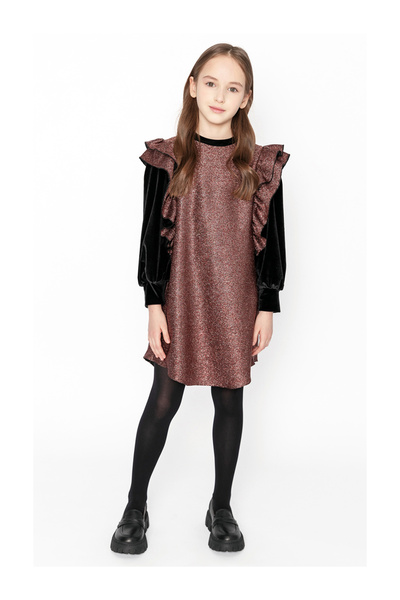 SheShe فستان برونزي لامع