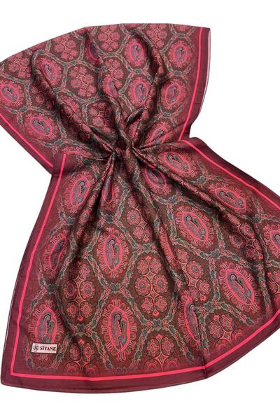 Siyane Mürdüm Scarf Shawl Pattern Ethnic Shawl