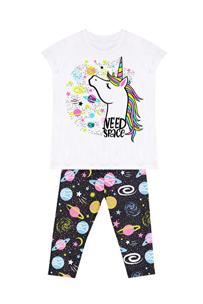 MSHB&G Unicorn in Space Girls' Summer T-Shirt Leggings Set