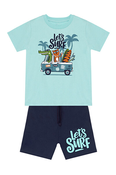 Denokids Let's Surf Boy T-shirt Shorts Set