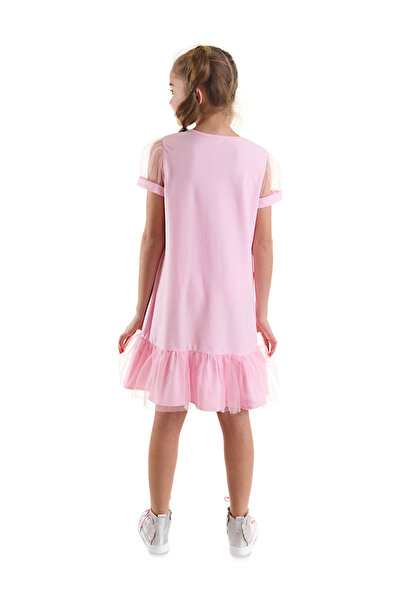 MSHB&G Unicorn Patterned Pink Tulle Frilly Summer Girl's Dress