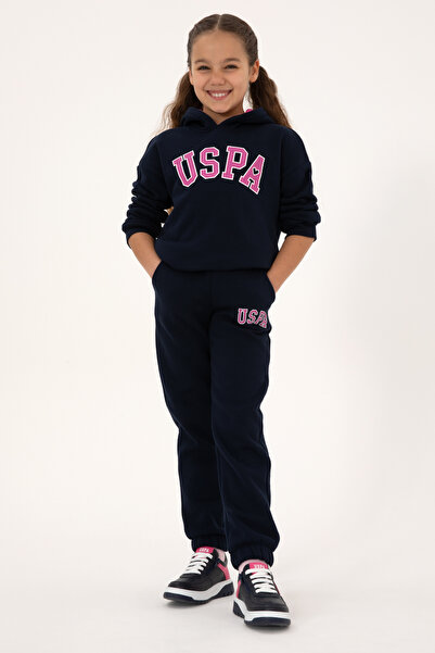 U.S. Polo Assn. بنطال رياضي للفتيات باللون الأزرق الداكن 50317893-VR033