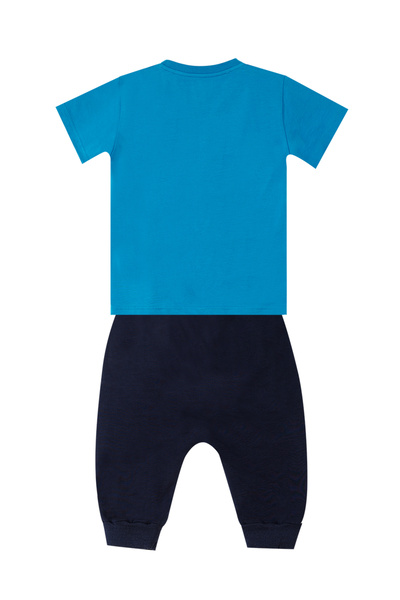 MSHB&G Boy's Navy Blue Astronaut Summer T-shirt and Capri Shorts Set