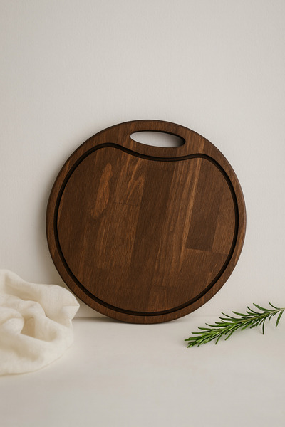 fam wood art Wooden Round Handle Cutting Board Pizza Plate Presentation Plate