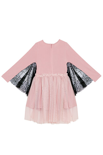 Denokids Κοριτσίστικο ροζ τούλι - σχέδιο αποκριών αράχνη