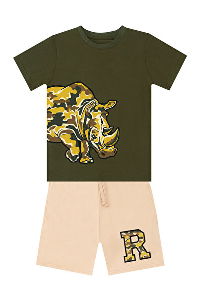 MSHB&G Boy's Camouflage Summer T-shirt and Shorts Set - Rhino