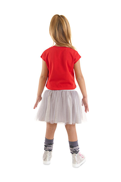 MSHB&G Kanka Cats Girl's Summer T-Shirt Fluffy Tulle Tutu Skirt Set