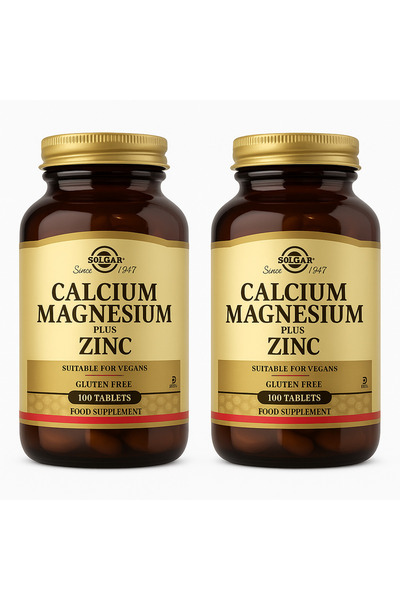Solgar Calcium Magnesium Plus Zinc (Kalsiyum Magnezyum ve Çinko) 100 Tablet ( 2 kutu )