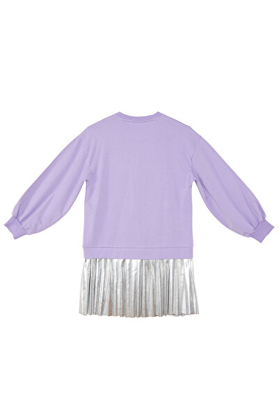 MSHB&G Unicorn Patterned Pleated Girl's Dress - Ballerina