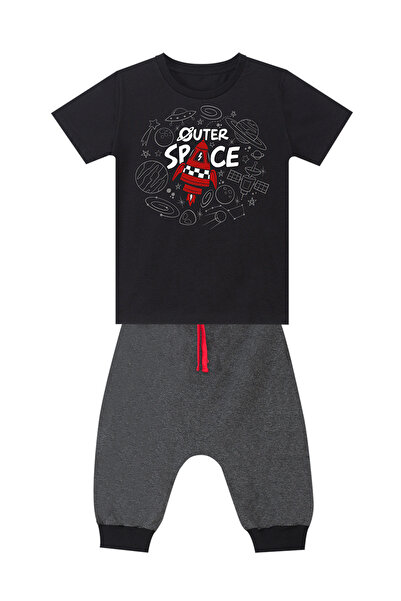 MSHB&G Boy's Space Rocket Summer T-shirt and Capri Shorts Set