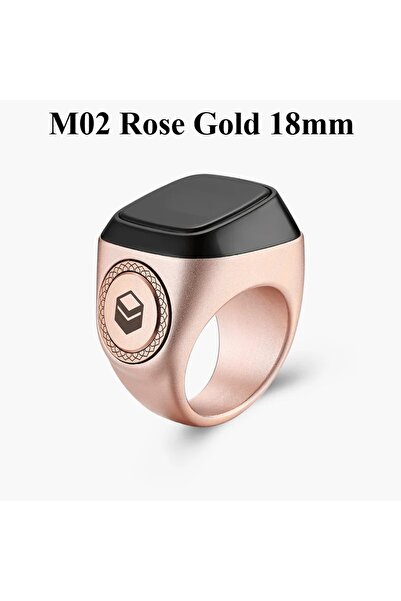 Gümrük Online IQibla M02 & M02 PRO Paslanmaz Çelik Akıllı Yüzük Saat Tesbih Zikirmatik Namaz Hatırlatıcı