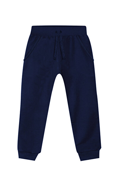 Denokids Unisex Girls Boys Navy Blue Basic Sweatpants