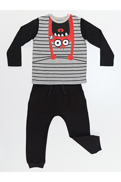 Denokids Dangling Monster Boy T-shirt Trousers Set