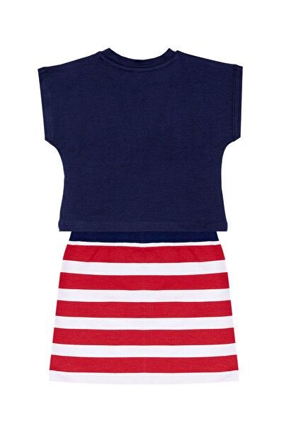 Denokids Fox Ruffled Girl's Crop Top Skirt Set