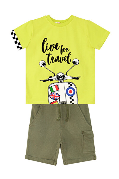 MSHB&G Motorcycle Tour Boy's Summer T-Shirt Shorts Set